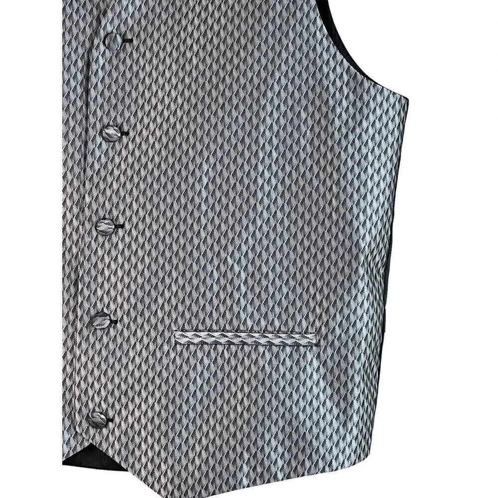 Umo Lorenzo Formal Wear Vest Silver Gray Black Size Small New without Tags